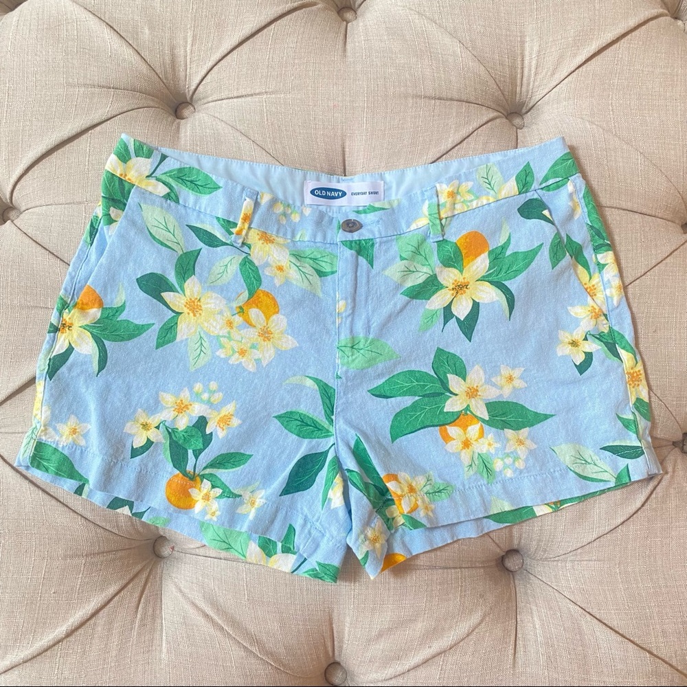 Old Navy Blue Floral Print Shorts